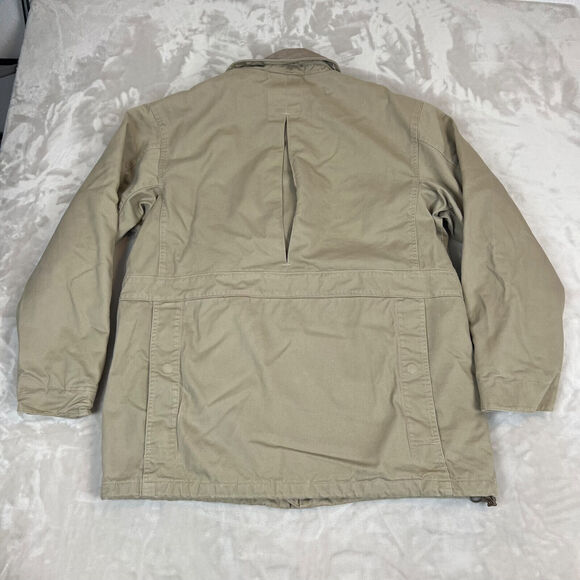 VTG Columbia Jacket Mens Large Beige Canvas Chore Coat Barn Outdoors Field - Picture 10 of 14